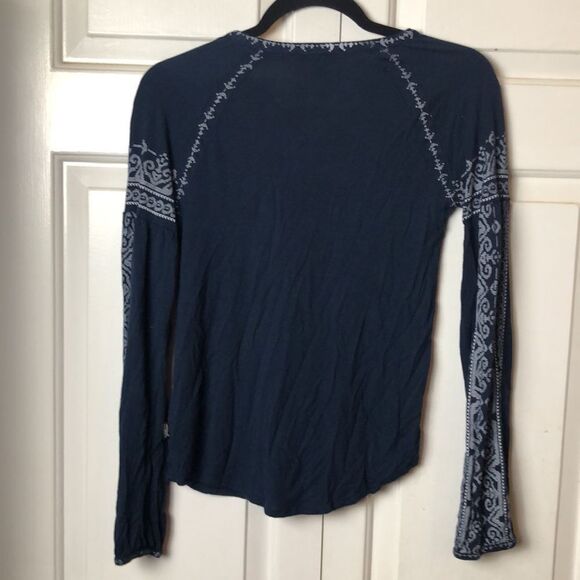 Silver Jeans Co Kids V-Neck Long Sleeve Pullover Style Tunic Shirt Black Large - Picture 5 of 5